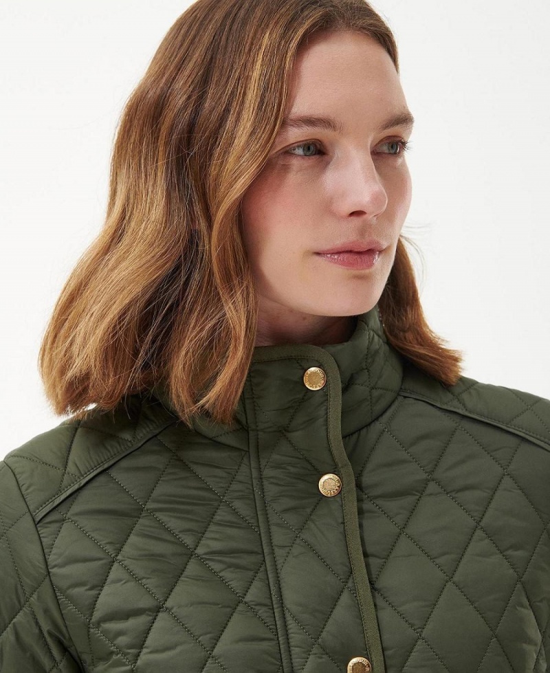 Vestes Barbour Yarrow Matelassé Femme Vert | France_BAR51660