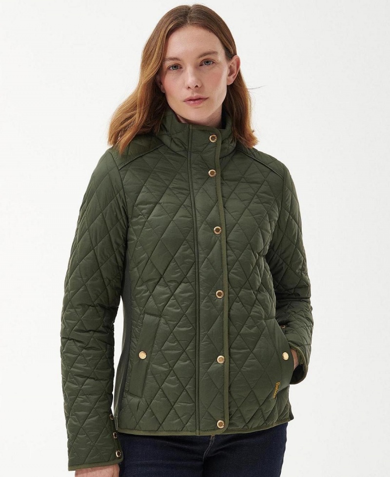 Vestes Barbour Yarrow Matelassé Femme Vert | France_BAR51660