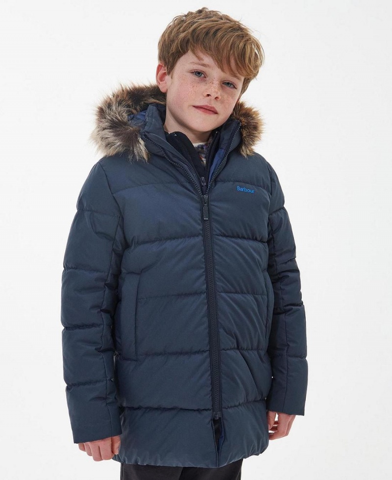 Vetement Barbour Boys' Corbett Matelassé Jacket Enfant Bleu Marine | France_BAR18445