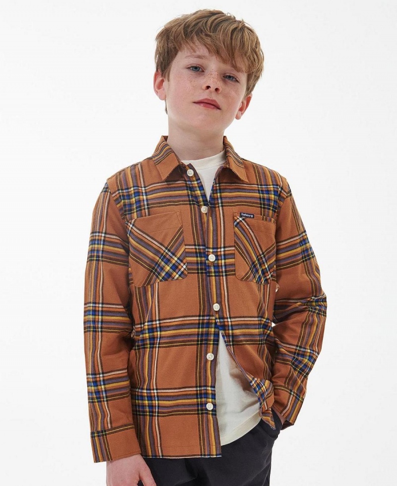 Vetement Barbour Boys' Crossfell Shirt Enfant Jaune | France_BAR92592