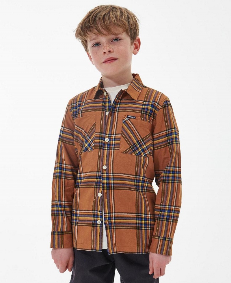 Vetement Barbour Boys' Crossfell Shirt Enfant Jaune | France_BAR92592