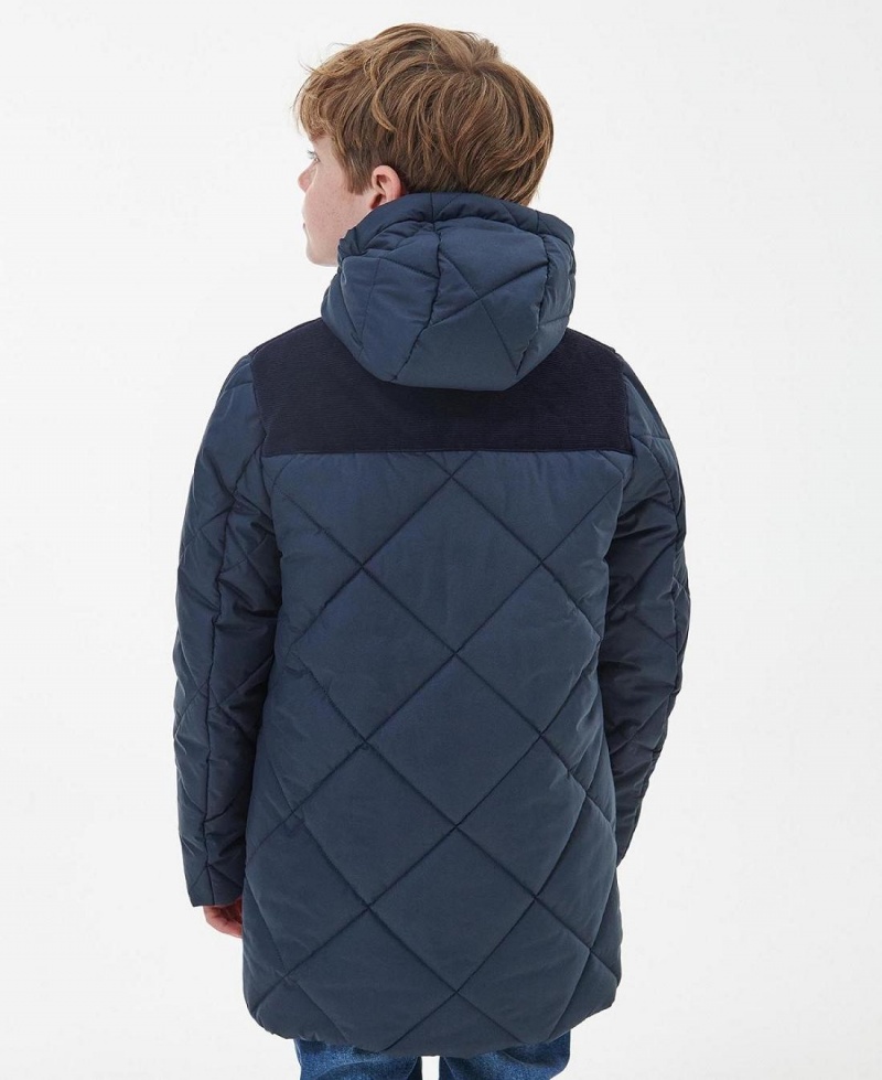 Vetement Barbour Boys' Elmwood Matelassé Jacket Enfant Bleu Marine | France_BAR25516