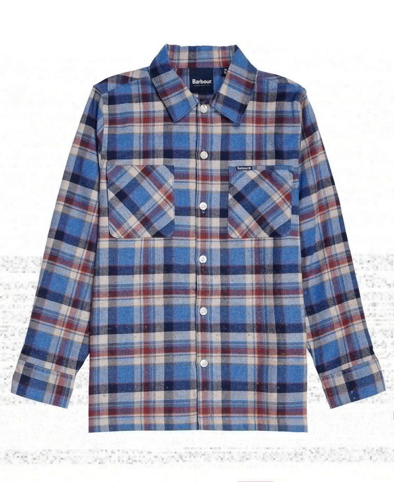 Vetement Barbour Boys' Holystone Shirt Enfant Bleu | France_BAR48261