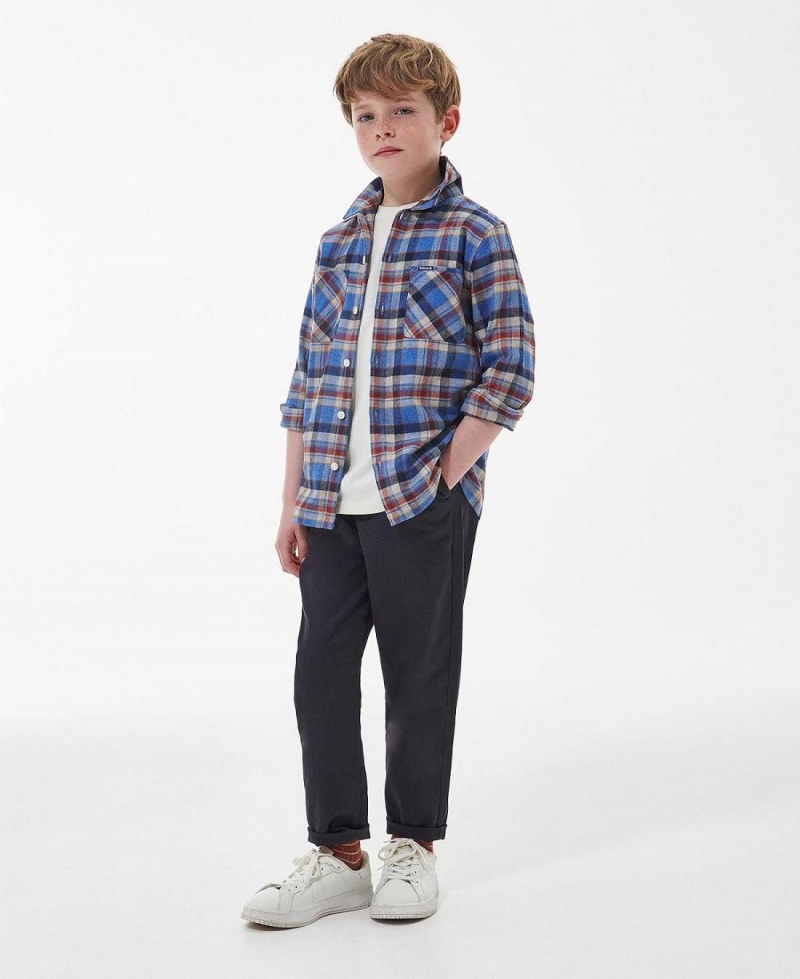 Vetement Barbour Boys' Holystone Shirt Enfant Bleu | France_BAR48261