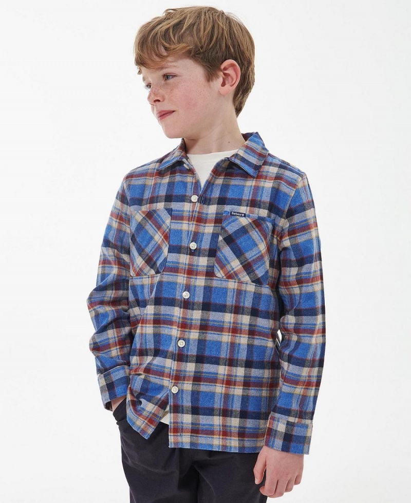 Vetement Barbour Boys' Holystone Shirt Enfant Bleu | France_BAR48261