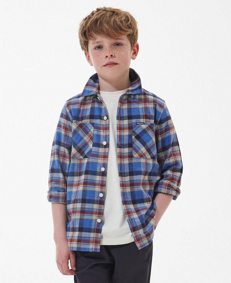 Vetement Barbour Boys' Holystone Shirt Enfant Bleu | France_BAR48261