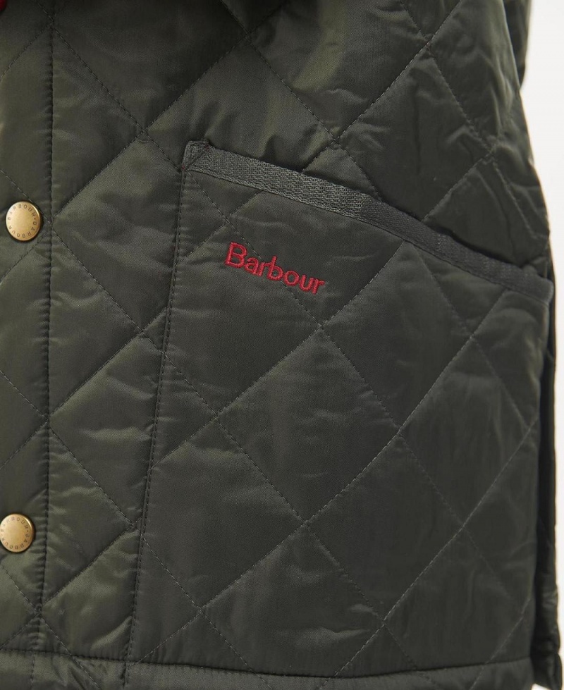 Vetement Barbour Boys' Liddesdale® Matelassé Jacket Enfant Vert Olive Rouge | France_BAR52705