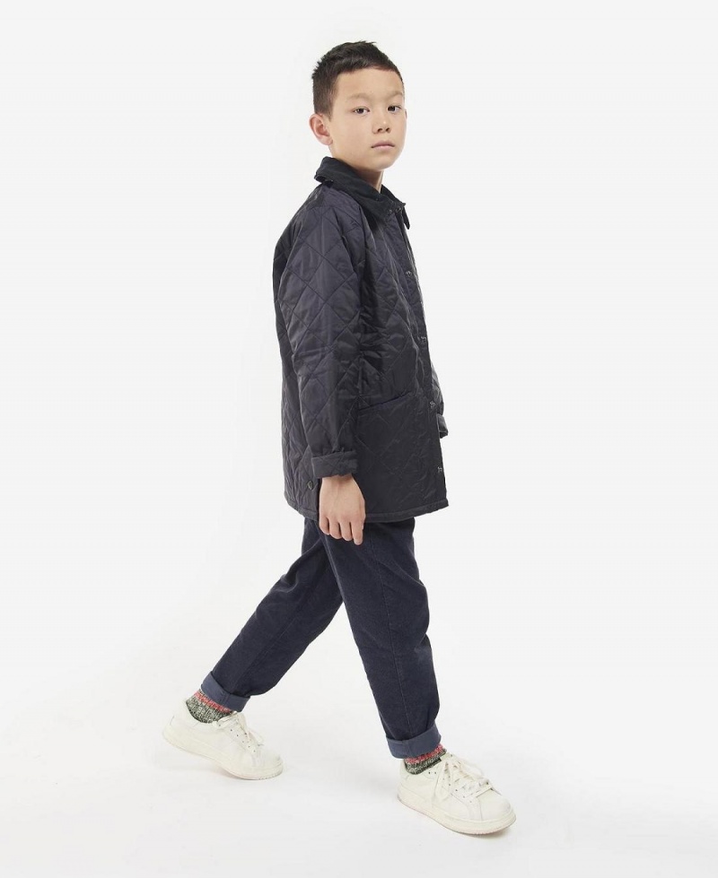 Vetement Barbour Boys' Liddesdale® Matelassé Jacket Enfant Bleu Marine | France_BAR20543