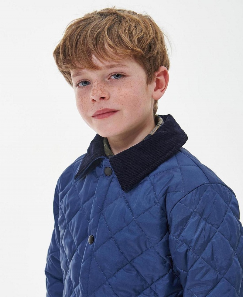 Vetement Barbour Boys' Liddesdale® Matelassé Jacket Enfant Bleu | France_BAR65647