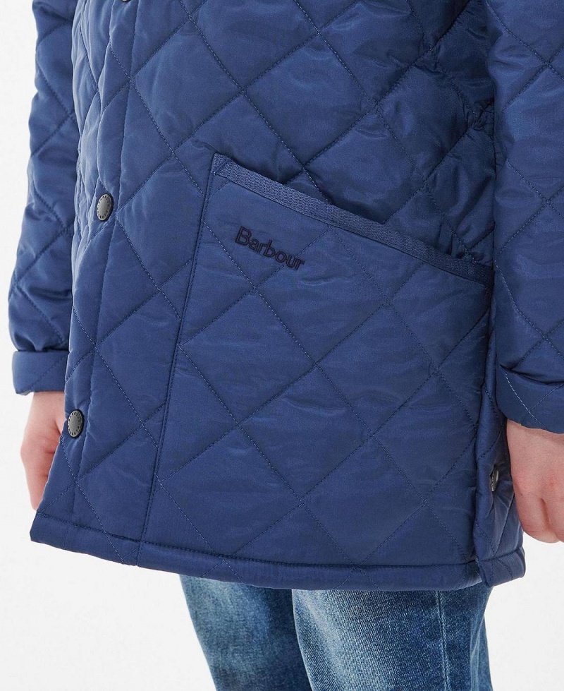 Vetement Barbour Boys' Liddesdale® Matelassé Jacket Enfant Bleu | France_BAR65647