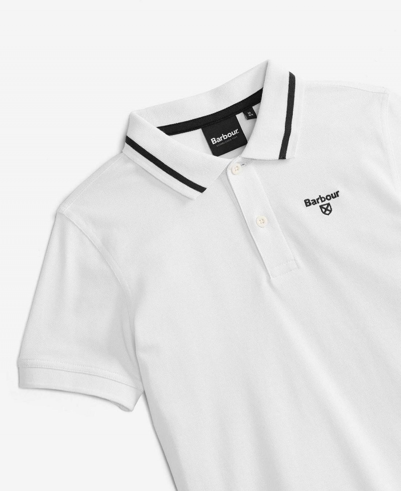 Vetement Barbour Boys' Oakside Polo Shirt Enfant Blanche | France_BAR75463