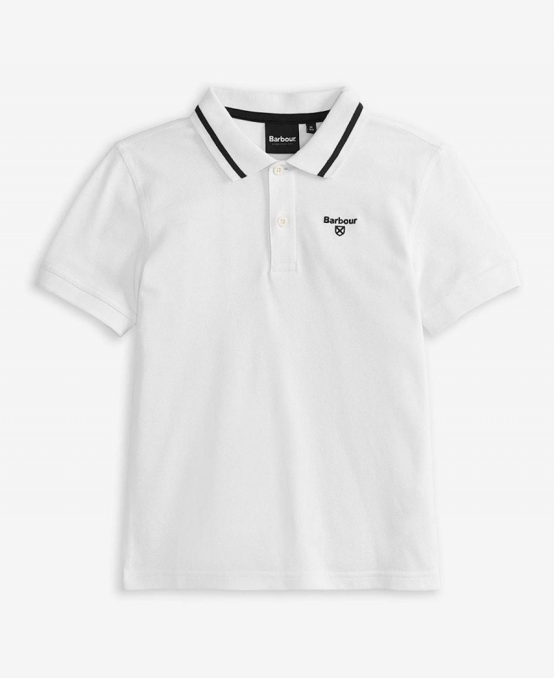 Vetement Barbour Boys' Oakside Polo Shirt Enfant Blanche | France_BAR75463