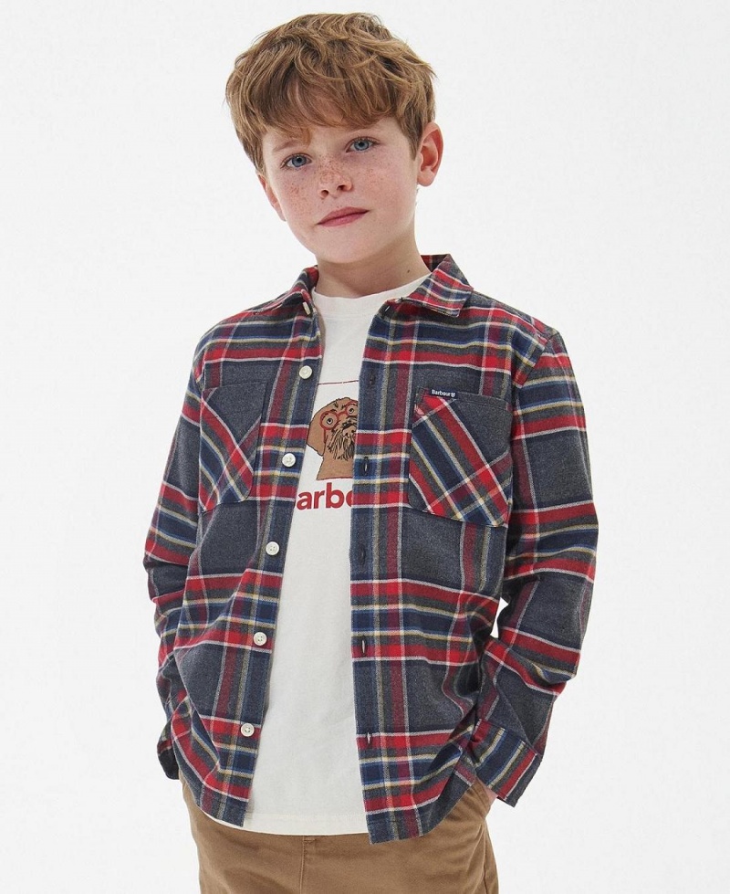 Vetement Barbour Boys' Portdown Shirt Enfant Grise | France_BAR34965