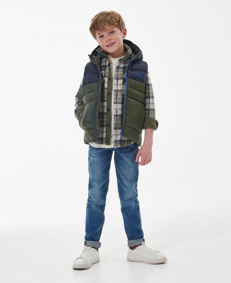 Vetement Barbour Boys' Roker Gilet Enfant Vert | France_BAR31878