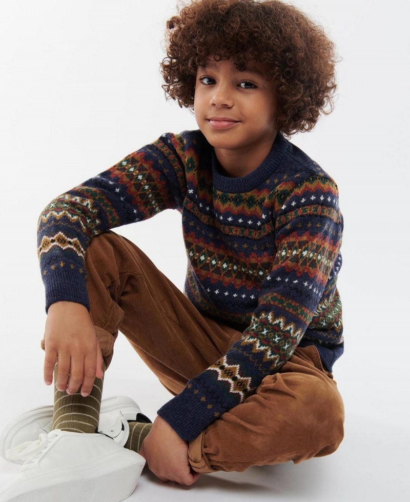 Vetement Barbour Boys Case Fairisle Jumper Enfant Multicolore | France_BAR68656