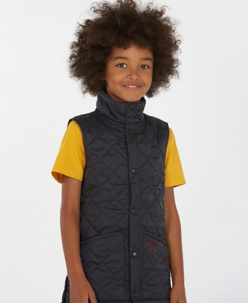 Vetement Barbour Boys Liddesdale Gilet Enfant Bleu Marine | France_BAR12329