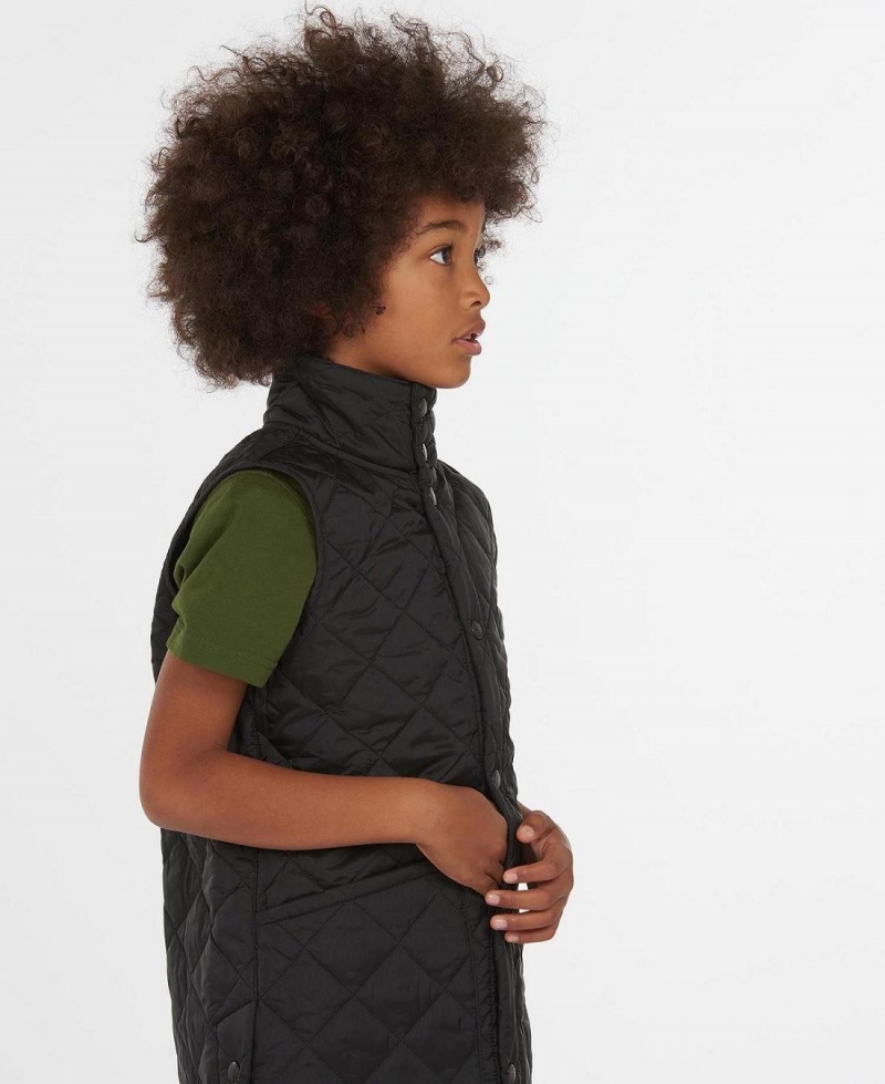 Vetement Barbour Boys Liddesdale Gilet Enfant Noir | France_BAR53877