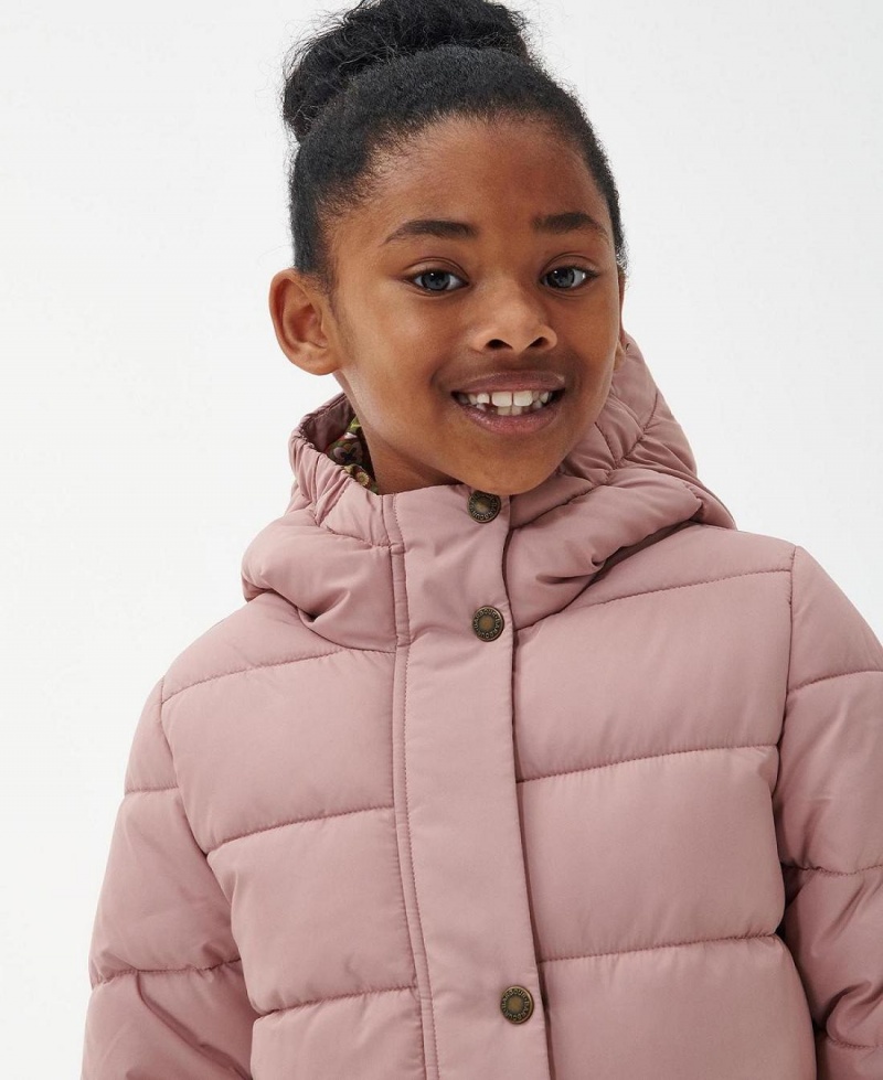 Vetement Barbour Girls' Bracken Matelassé Jacket Enfant Rose | France_BAR21895