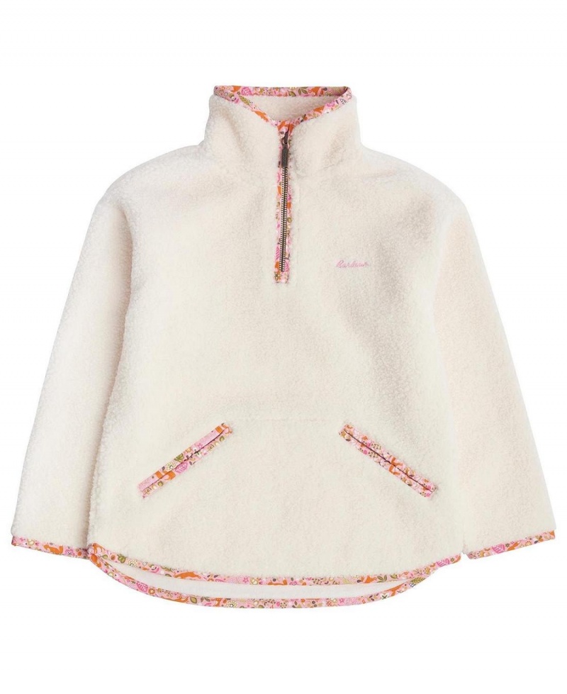 Vetement Barbour Girls' Mila Fleece Enfant Blanche | France_BAR39519