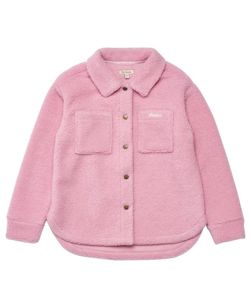 Vetement Barbour Girls' Sienna Overshirt Enfant Rose | France_BAR68686