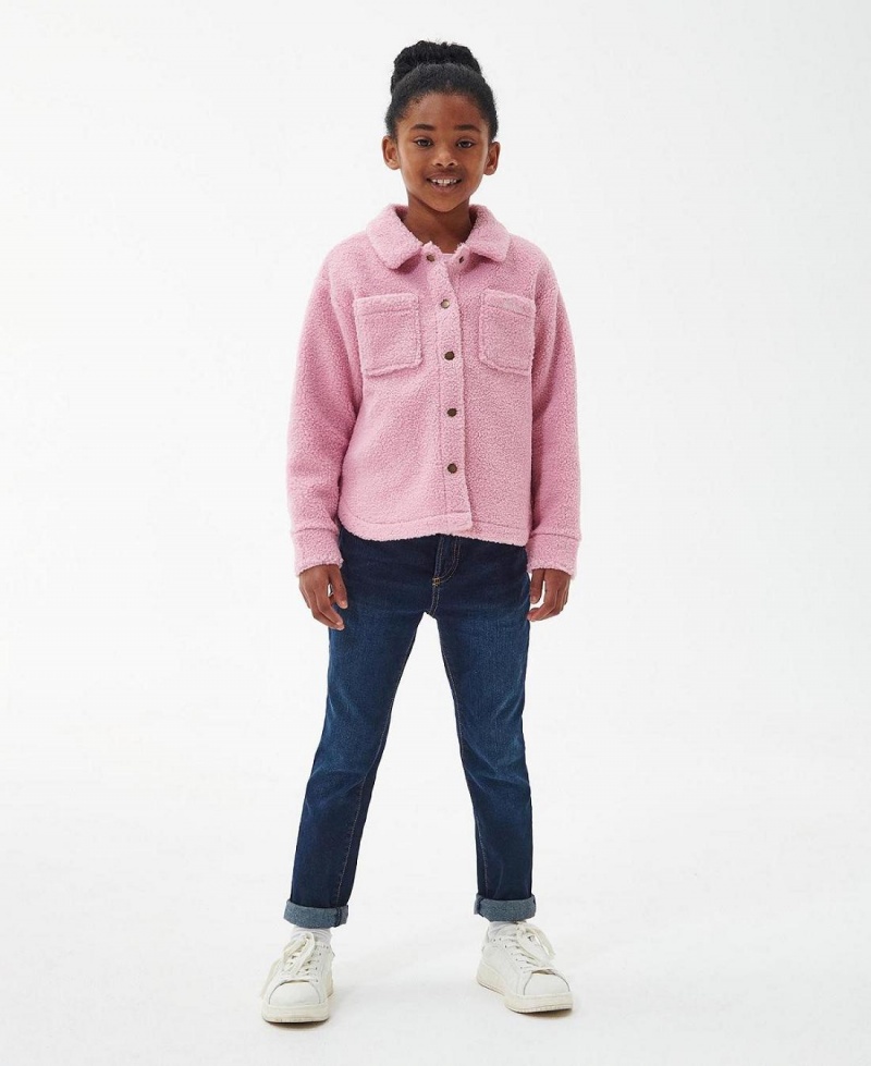 Vetement Barbour Girls' Sienna Overshirt Enfant Rose | France_BAR68686