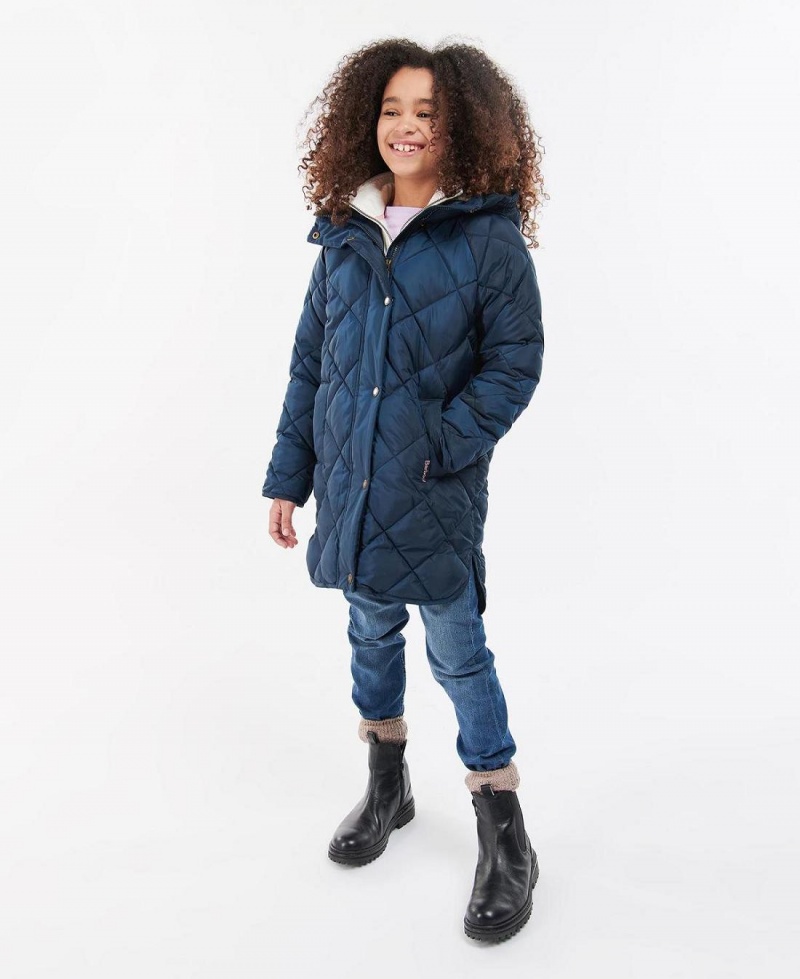 Vetement Barbour Girls Sandyford Matelassé Jacket Enfant Bleu Marine | France_BAR32835