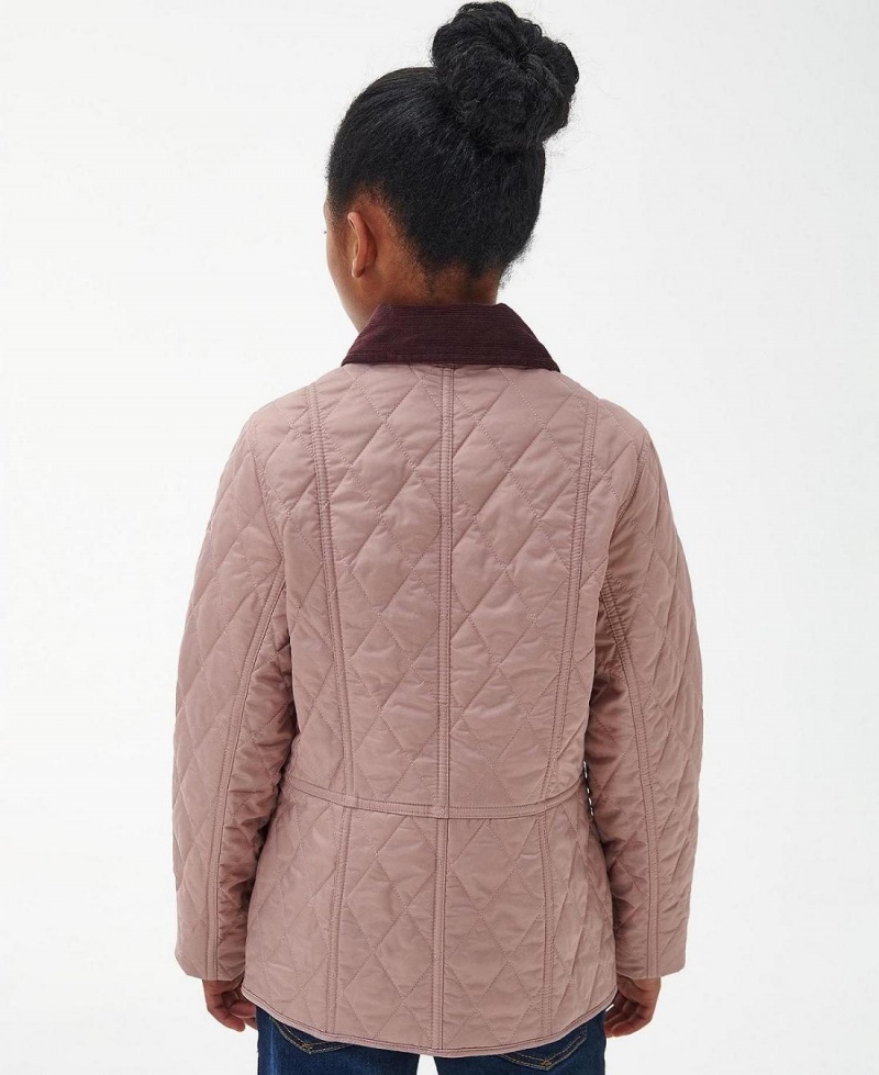 Vetement Barbour Girls Summer Liddesdale Matelassé Jacket Enfant Rose | France_BAR12617