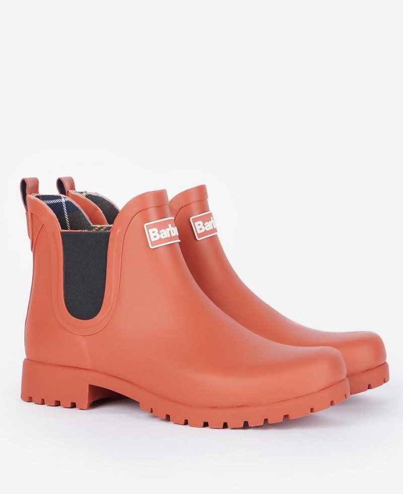 Wellingtons Barbour Wilton Femme Orange | France_BAR73754