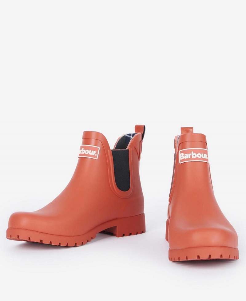 Wellingtons Barbour Wilton Femme Orange | France_BAR73754