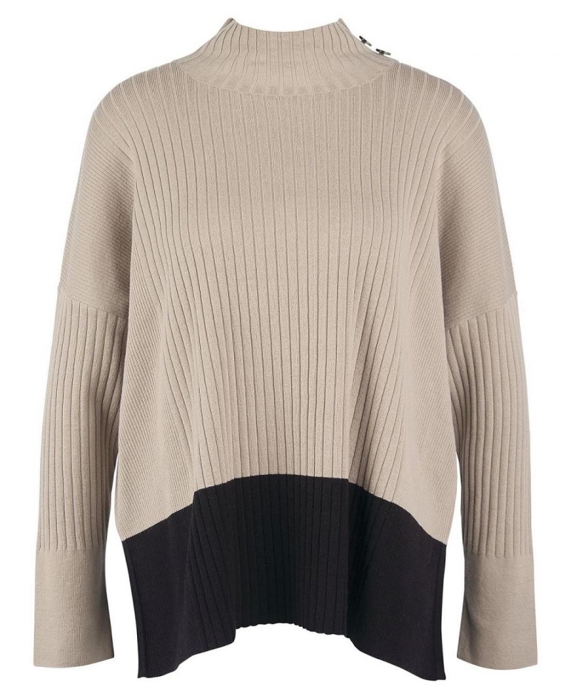 knitwear Barbour Amal Jumper Femme Beige | France_BAR68884