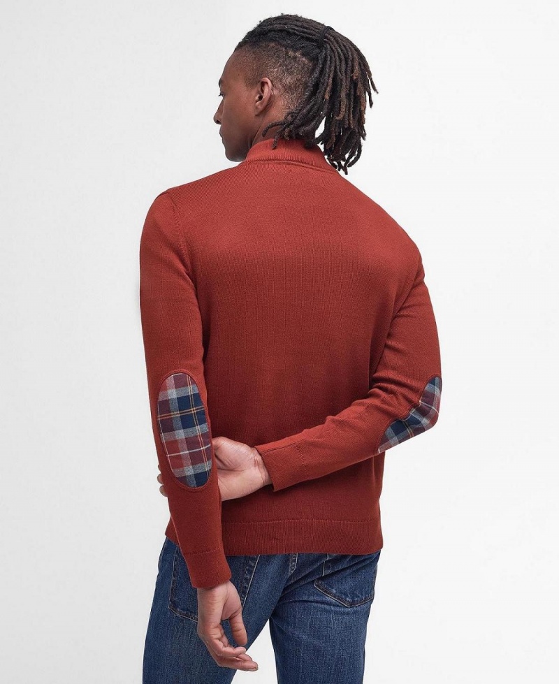 knitwear Barbour Avoch Half-Zip Jumper Homme Rouge | France_BAR22840