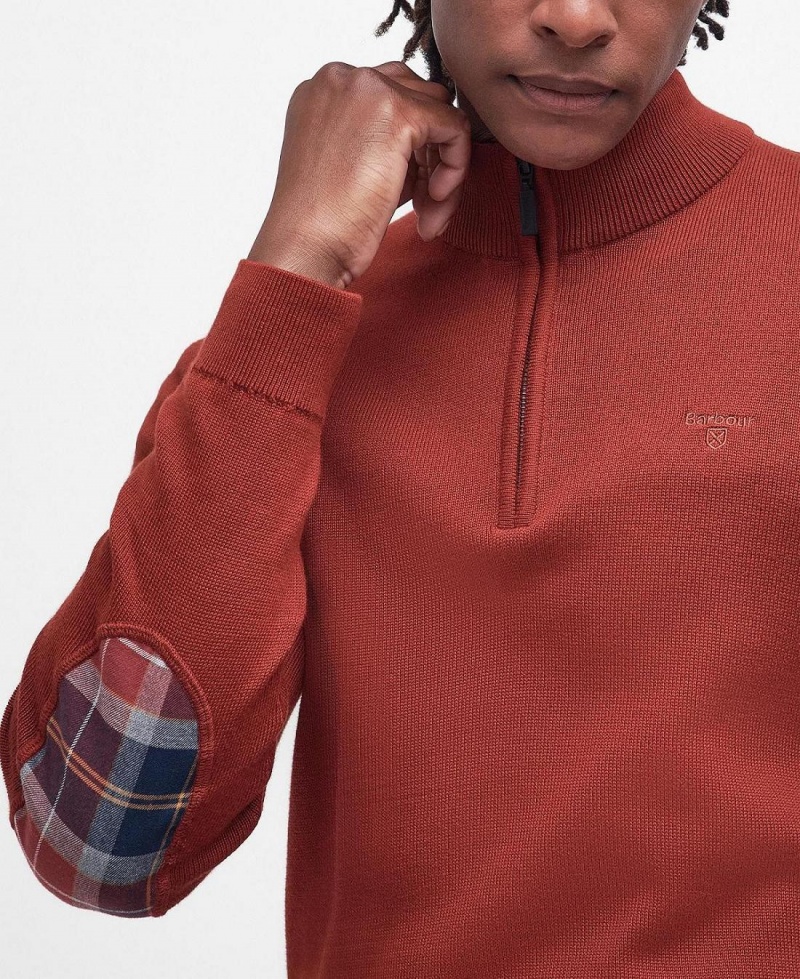 knitwear Barbour Avoch Half-Zip Jumper Homme Rouge | France_BAR22840