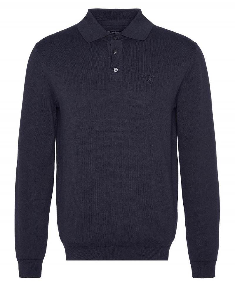 knitwear Barbour Bassington Polo Shirt Homme Bleu Marine | France_BAR11893