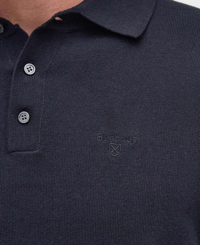 knitwear Barbour Bassington Polo Shirt Homme Bleu Marine | France_BAR11893