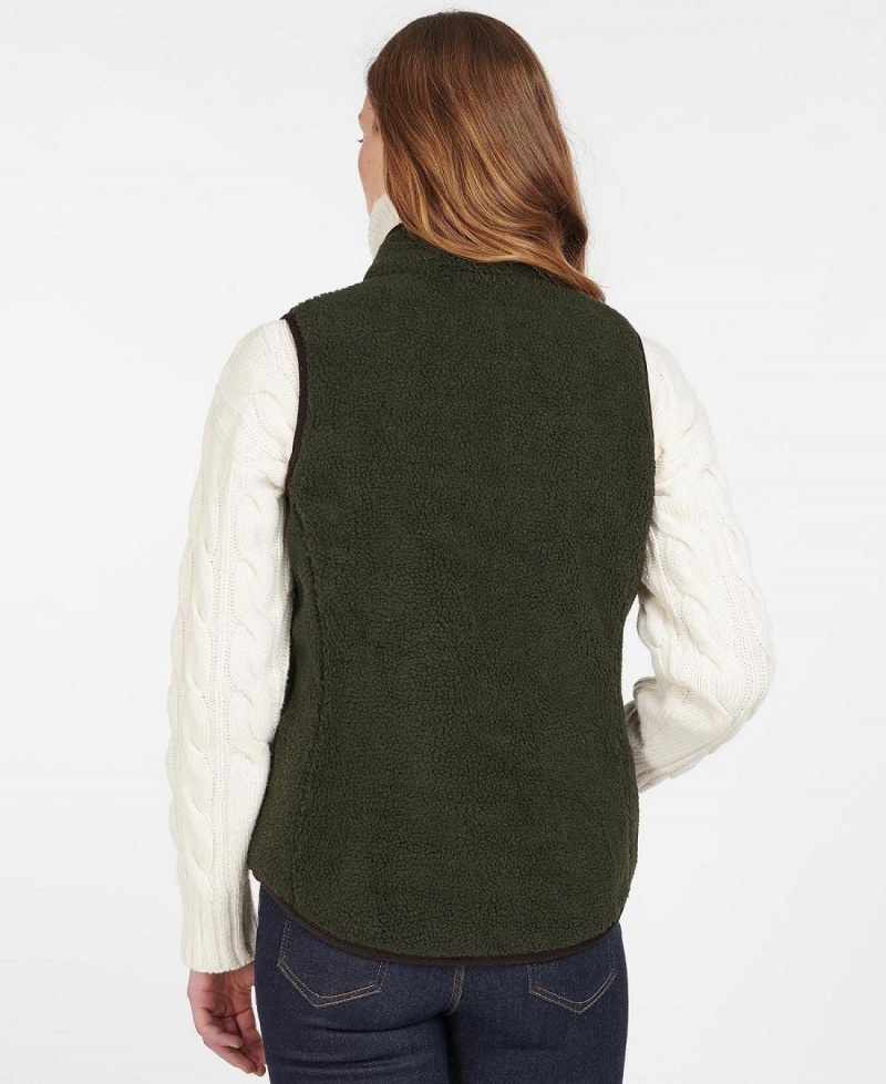 knitwear Barbour Burford Fleece Femme Vert Olive | France_BAR97520