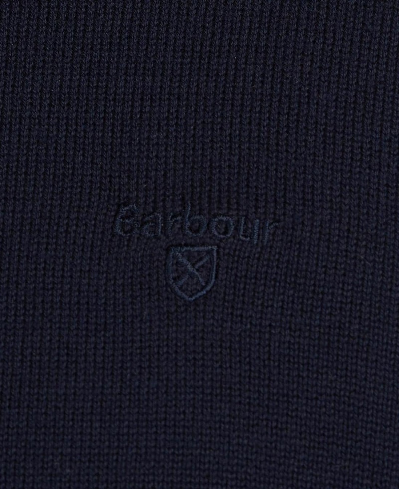 knitwear Barbour Coton Half Zip Homme Bleu Marine | France_BAR11101