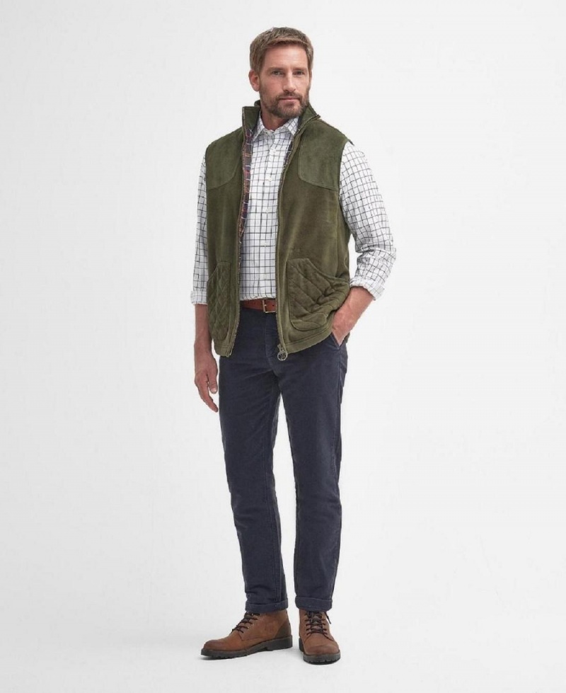 knitwear Barbour Dunmoor Gilet Homme Vert | France_BAR46533