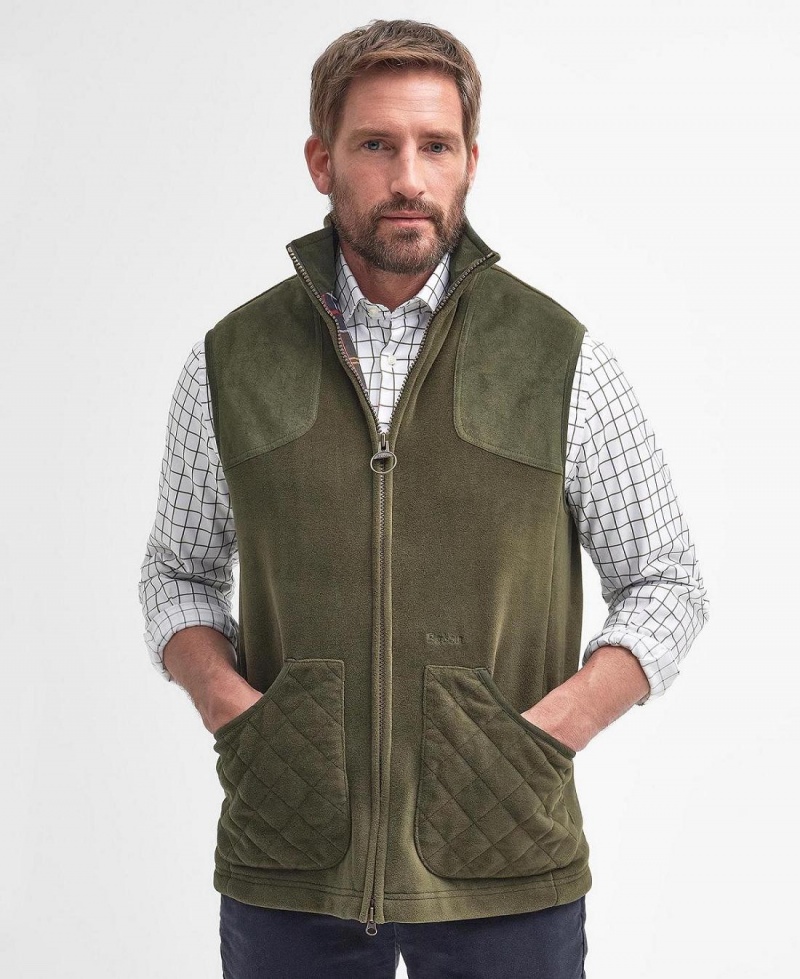 knitwear Barbour Dunmoor Gilet Homme Vert | France_BAR46533