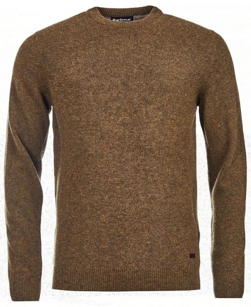 knitwear Barbour Essential Crew-Neck Sweatshirt Homme Vert | France_BAR76212