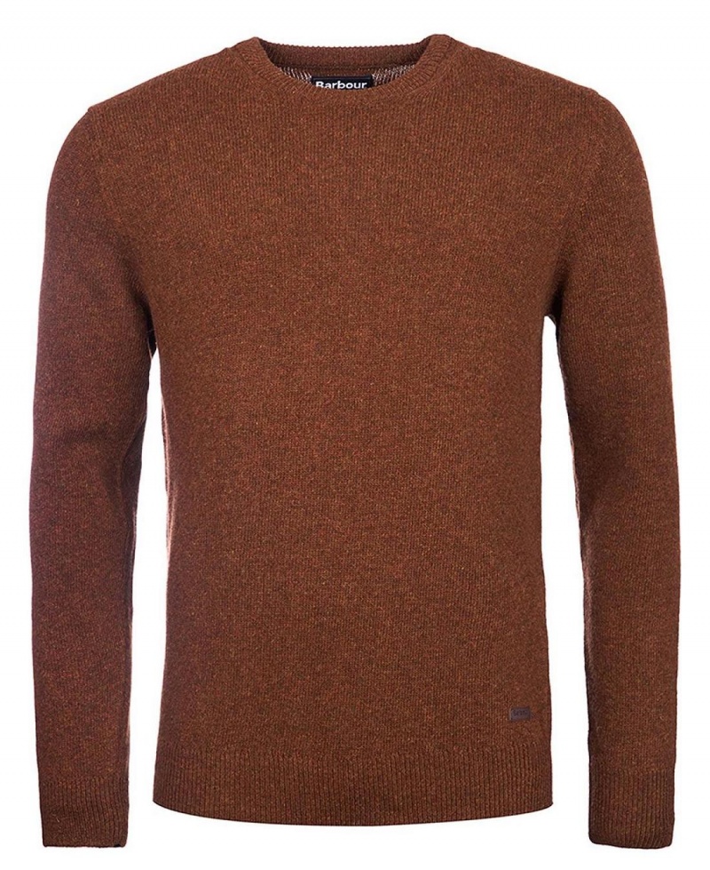 knitwear Barbour Essential Crew-Neck Sweatshirt Homme Orange | France_BAR55067