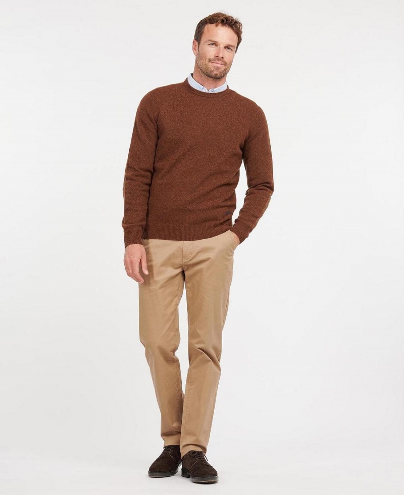 knitwear Barbour Essential Crew-Neck Sweatshirt Homme Orange | France_BAR55067