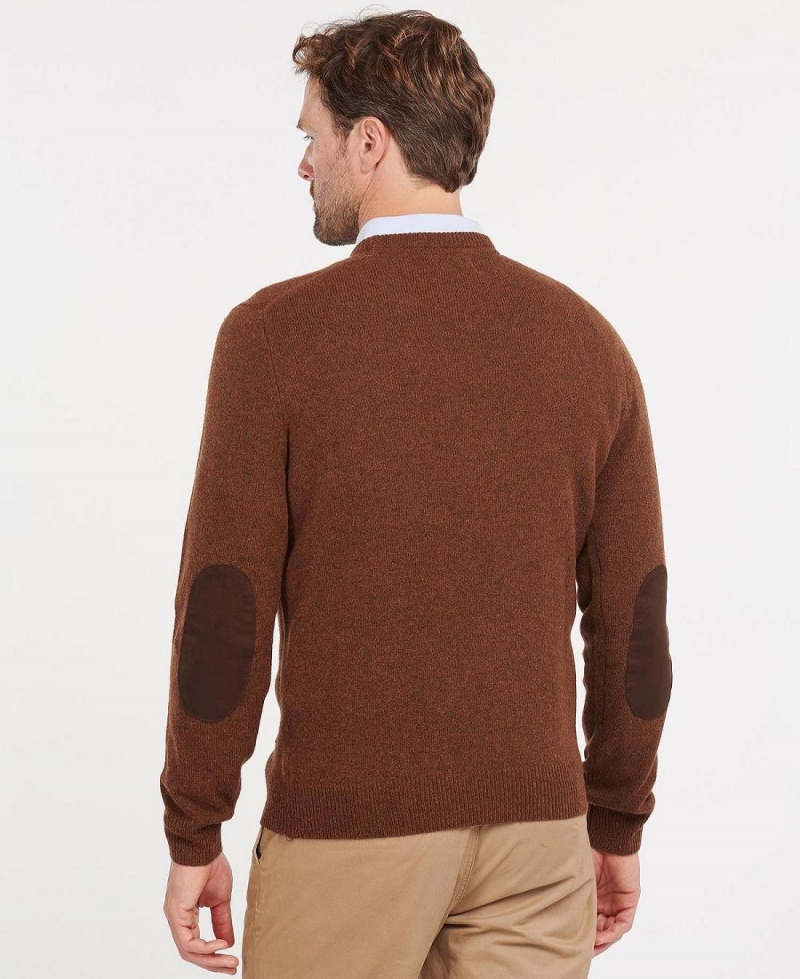 knitwear Barbour Essential Crew-Neck Sweatshirt Homme Orange | France_BAR55067