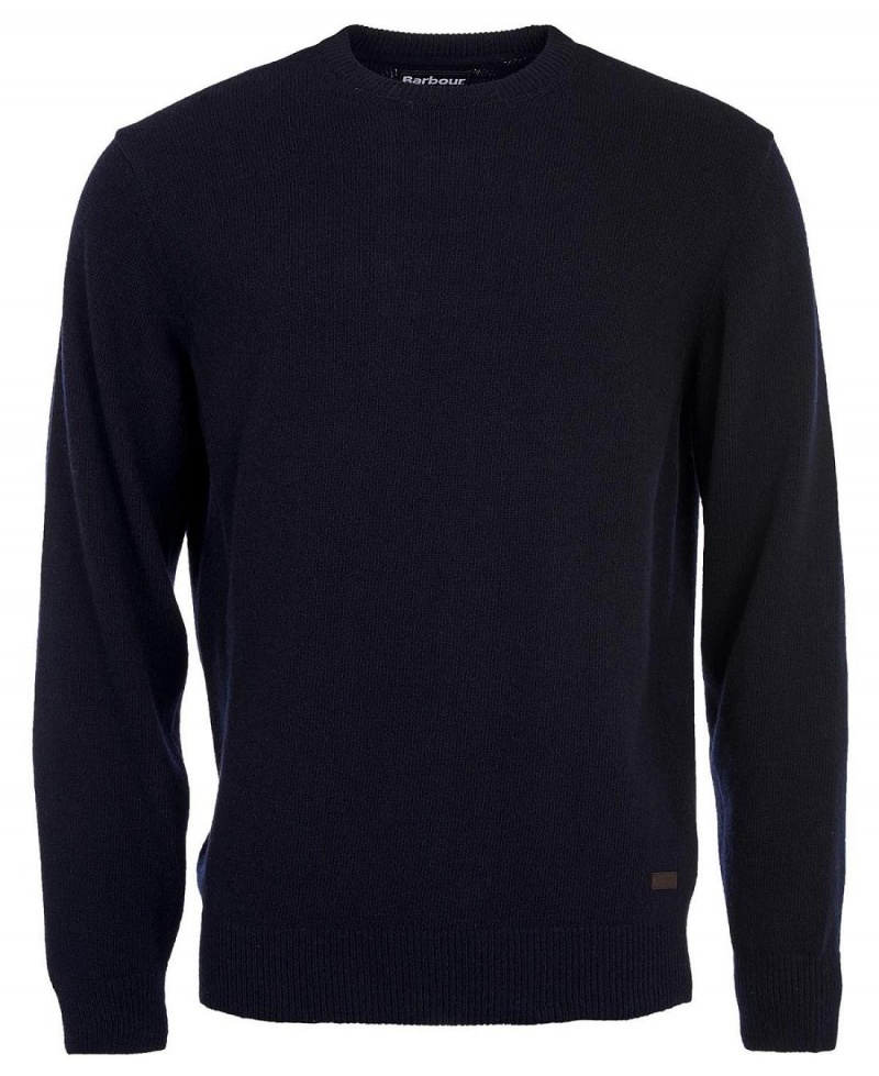 knitwear Barbour Essential Crew-Neck Sweatshirt Homme Bleu Marine | France_BAR40660