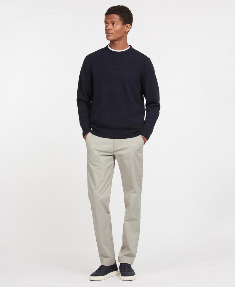 knitwear Barbour Essential Crew-Neck Sweatshirt Homme Bleu Marine | France_BAR40660