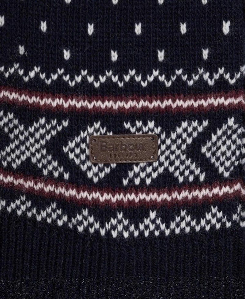 knitwear Barbour Essential Fairisle Sweatshirt Homme Bleu Marine | France_BAR89192