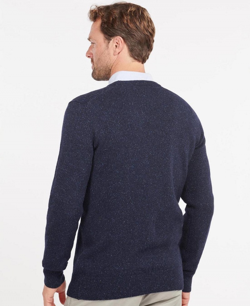 knitwear Barbour Essential Tisbury Crew-Neck Sweatshirt Homme Bleu Marine | France_BAR31525