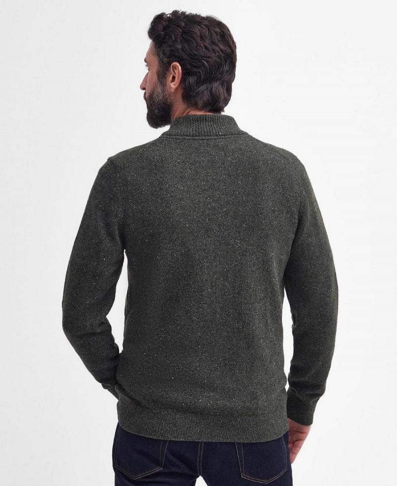 knitwear Barbour Essential Tisbury Sweatshirt Homme Vert | France_BAR46325