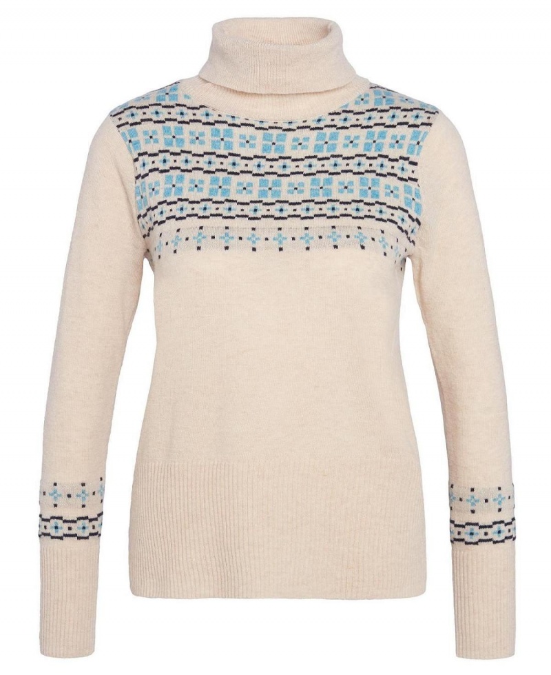 knitwear Barbour Herring Jumper Femme Beige | France_BAR71544