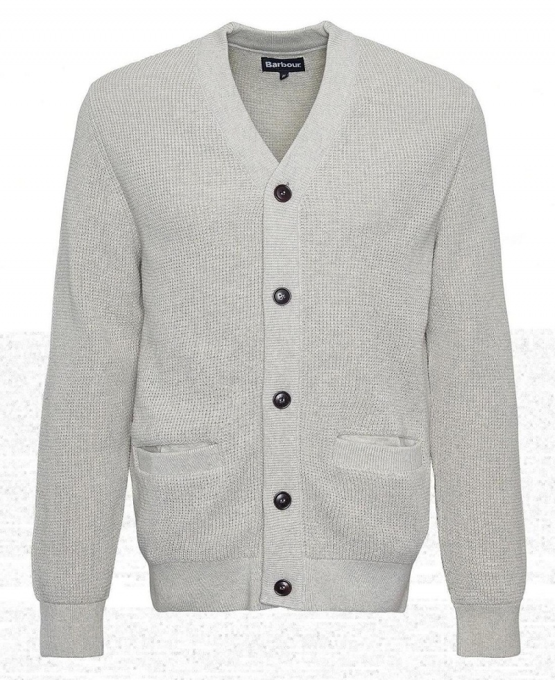 knitwear Barbour Howick Cardigan Homme Blanche | France_BAR72173