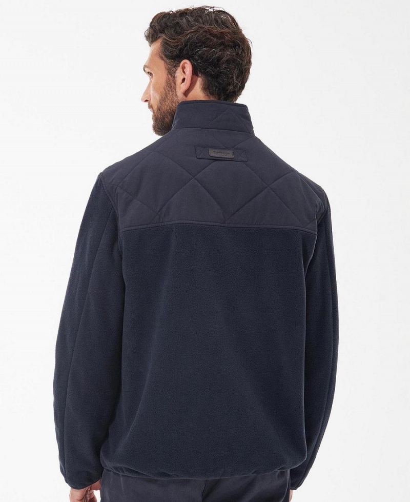 knitwear Barbour Hybride Fleece Jacket Homme Bleu Marine | France_BAR82921